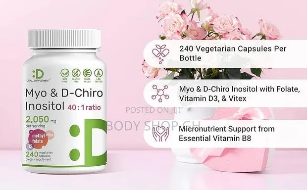 Myo-Inositol + D-Chiro Inositol -With Folate, Vit D3 + Vitex · Photo 1