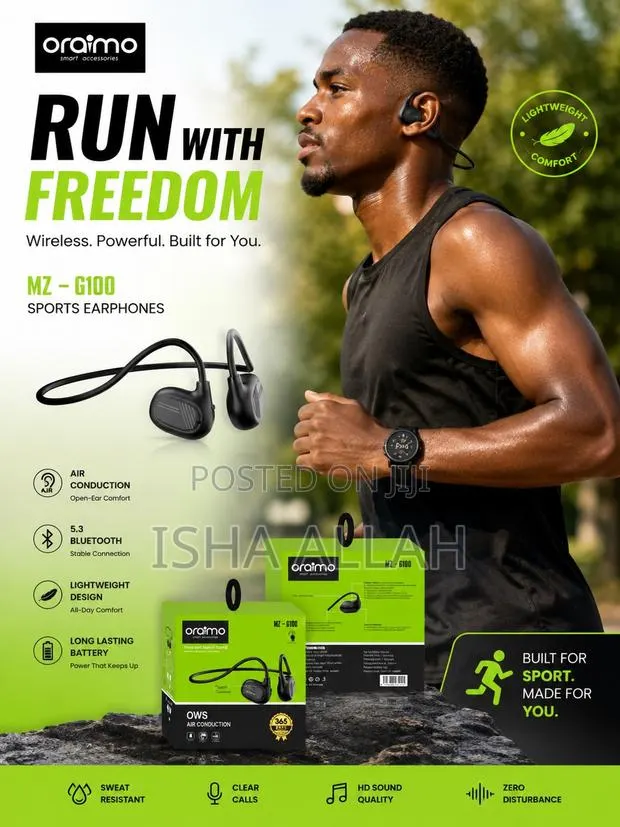 Oraimo MZ-G100 – RunFree OWS Sports Earphones · Photo 1
