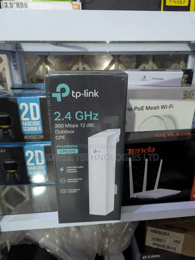 Tp Link 2.4 300 MBPS 12 Dbi Outdoor Cpe (Cpe220) · Photo 1