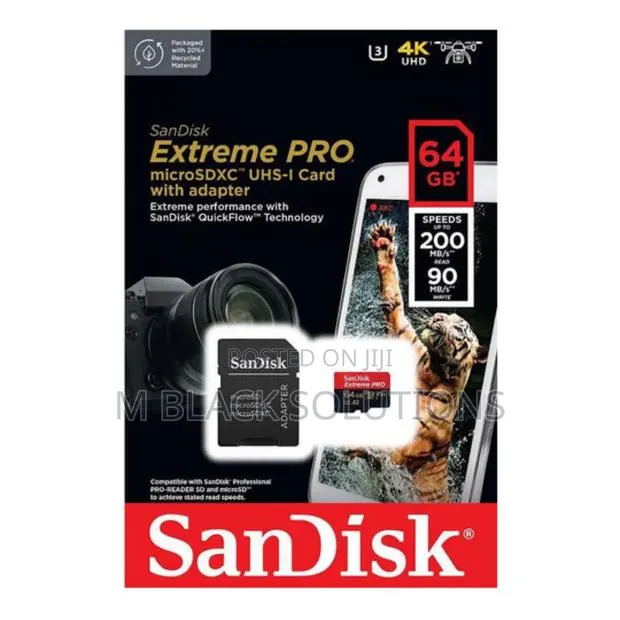 Sandisk Micro Sd 64gb 200mb/S Extreme Pro · Photo 1