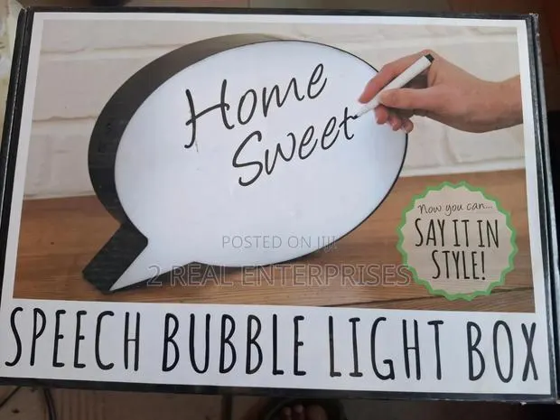 Speech Bubble LED Light Box Message Board With Marker Pen · Photo 1