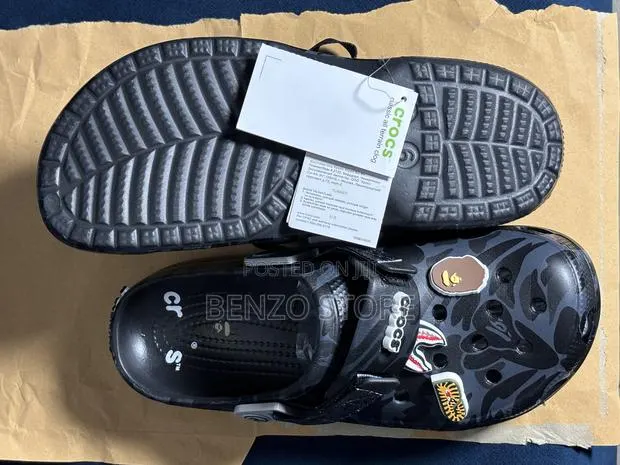 Affordable Pattern Crocs Clogs Stylish Fit Size 40-45 Black Color · Photo 1