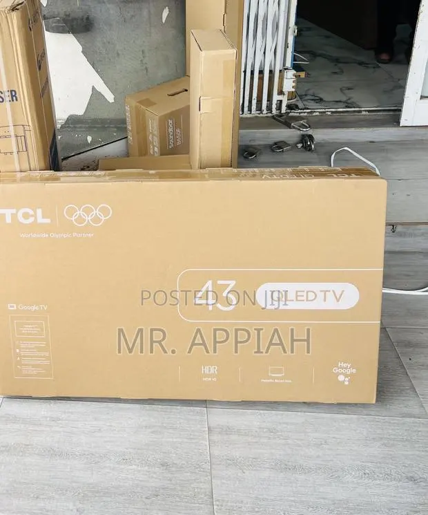 Slim Design TCL 43” Qled Smart Satellite Android TV(Black)Full Hd · Photo 1