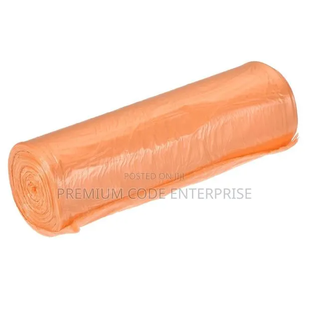 20l Orange Trash Bin Liner Bags With Handle (300pcs) Small · Photo 1
