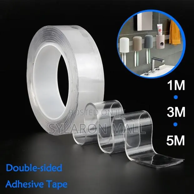 Nano Double-Sided Adhesive Tape – Transparent, Washable Reusable · Photo 1