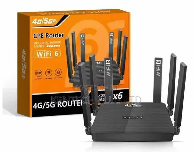 4g/5g Universal Sim Router+6 Antenna With Back Up Battery · Photo 1
