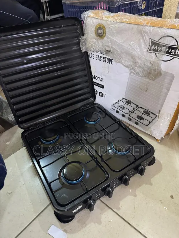 4 Burner Gas Stove, Table Top- Black · Photo 1