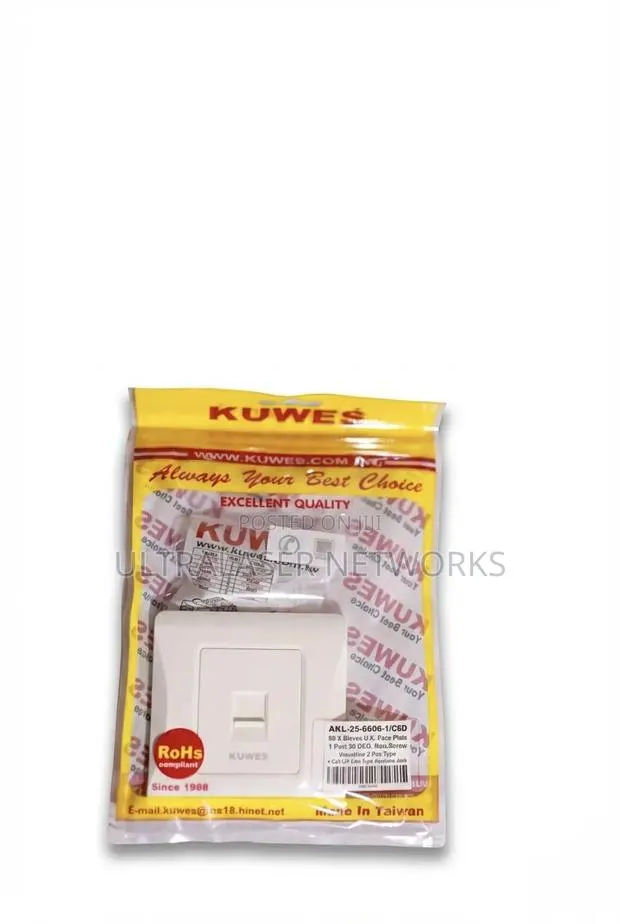 KUWES Single Faceplate With Keystone · Photo 1