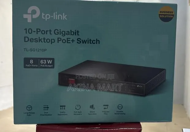 Tp Link 10-Port Gigabit Poe Switch TL-sg1210p · Photo 1