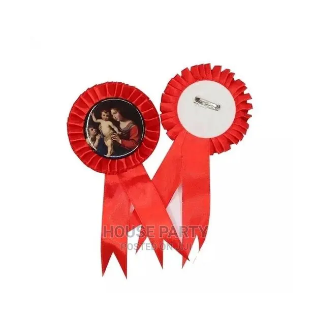 58mm Complete Rosette With Metal Pin Badge Button · Photo 1