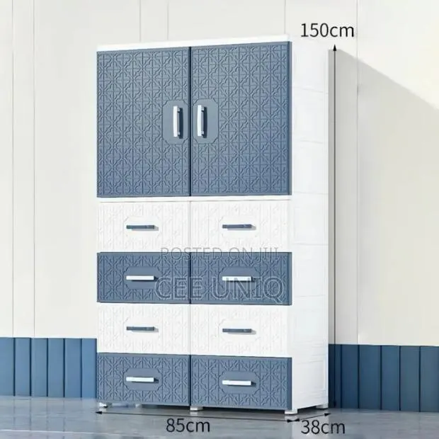 Double Door Open Baby Plastic Clothes Wardrobe · Photo 1