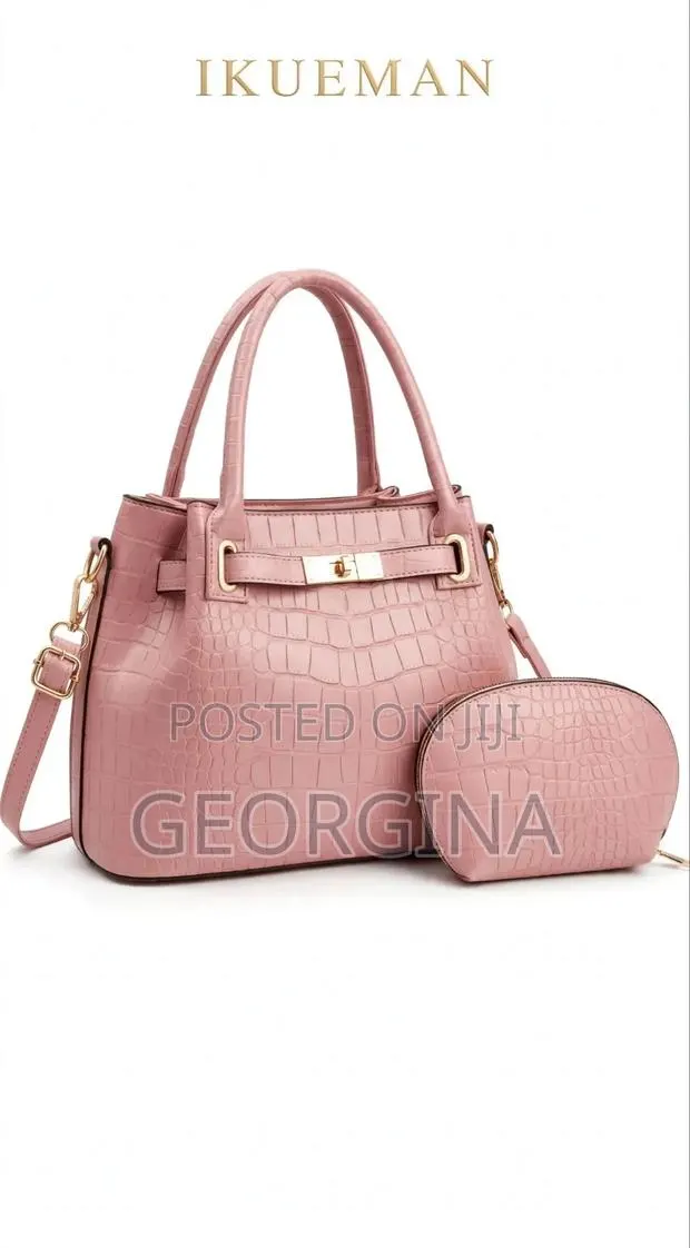 IKUEMAN 2-in-1 Crocodile Pattern Ladies Handbag + Purse Set - 6 Colors · Photo 4
