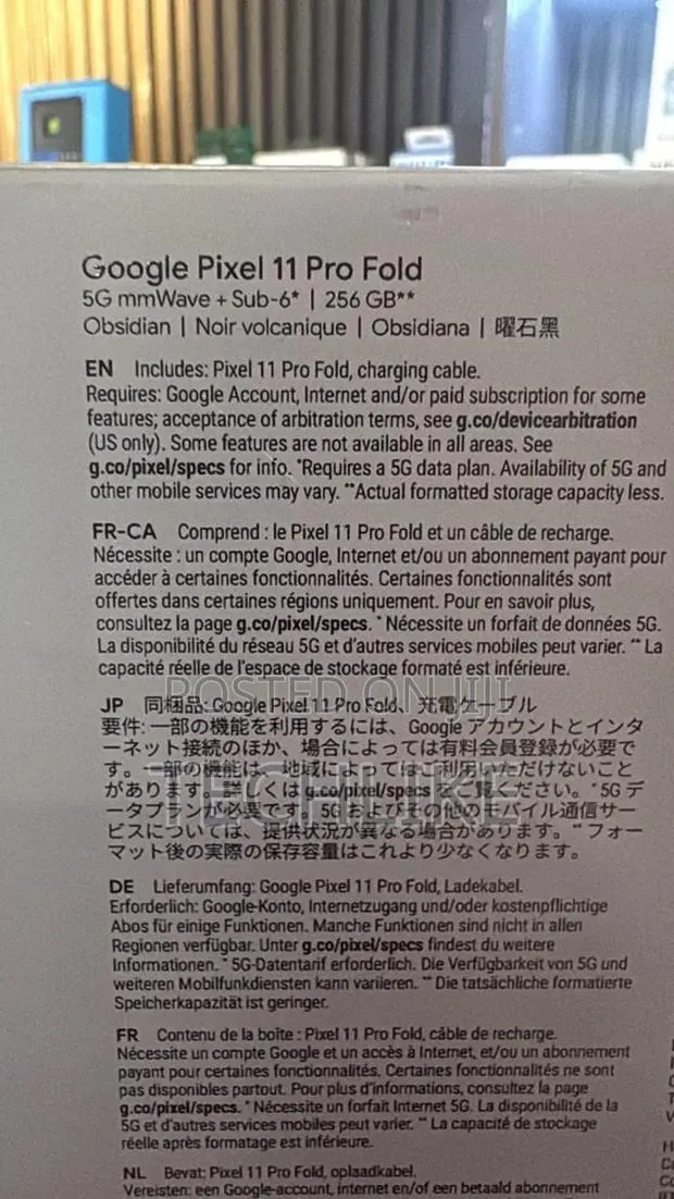 New Google Pixel 11 Pro Fold 512 GB Black · Photo 1