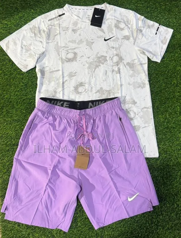 Nike White Top and Purple Short · Photo 1