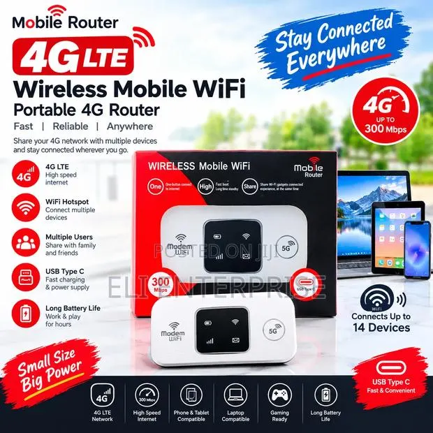 Universal 4G LTE Portable Mobile Wi-Fi (MiFi) Router · Photo 1