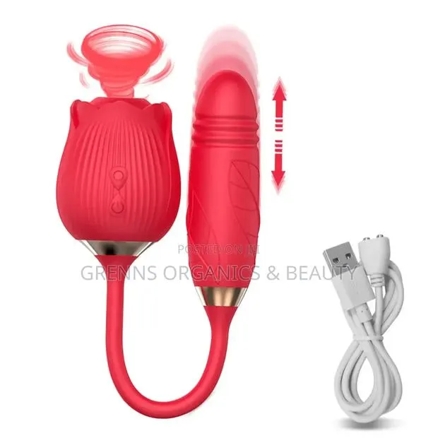 Rose 2in1 Sucking and Thrusting Vibrator · Photo 1
