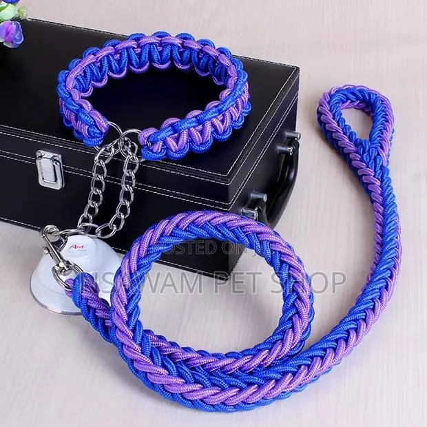 Woven Leash With Choke Collar · Photo 1