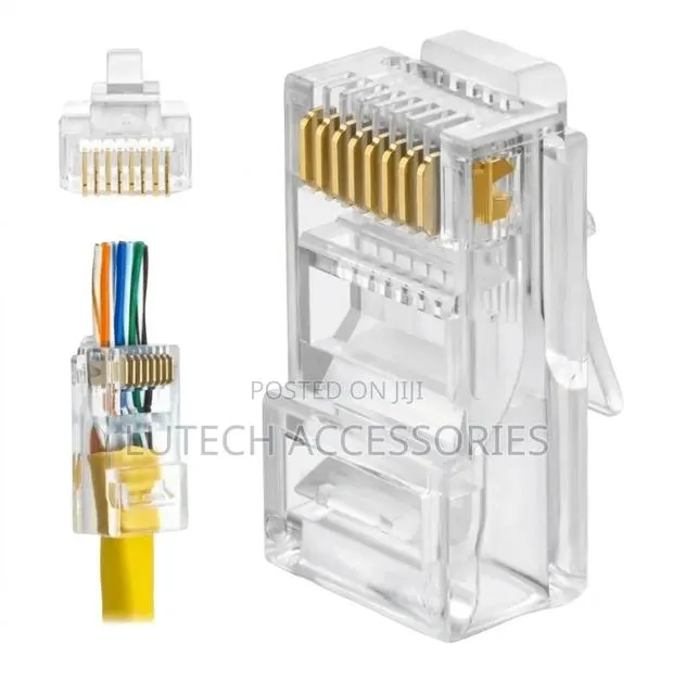 Rj45 Passthrough Cat6 Crystal Head 100pcs · Photo 1