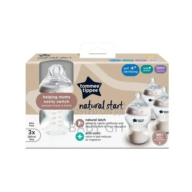 Tommee Tippee Natural Start Anti-Colic Baby Bottle 260ml-3pk · Photo 2