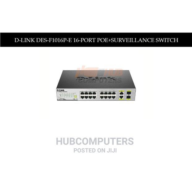 D-Link Des-F1016p-E 16-Port Poe+Surveillance Switch · Photo 1