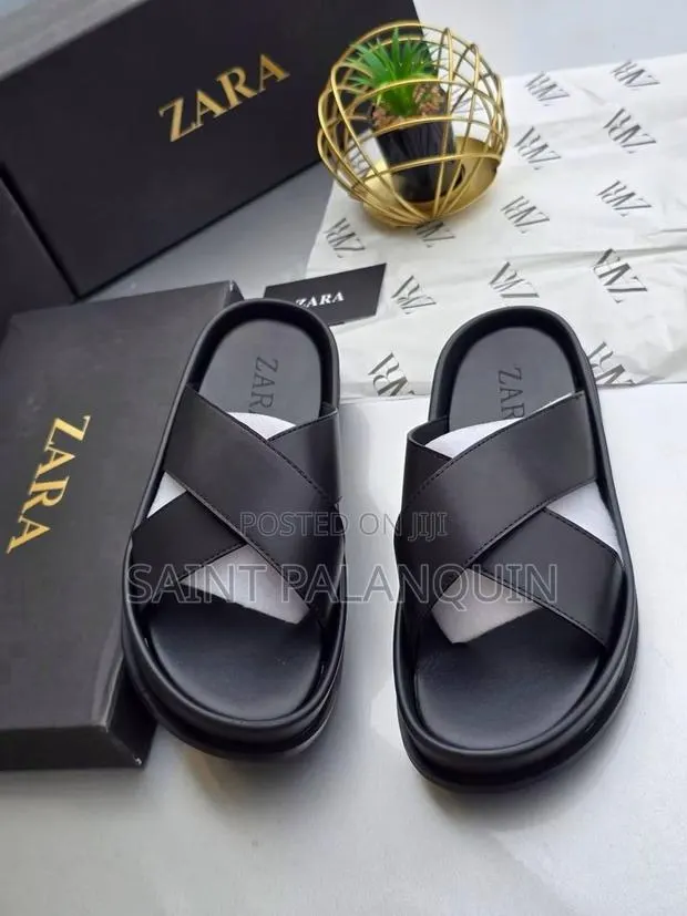 These Are Black Zara Cross-Strap Sandals · Photo 1