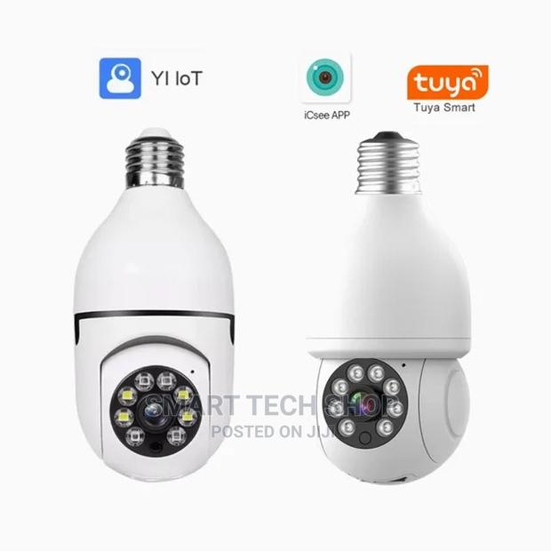 3MP Smart TUYA Wi-Fi PTZ Home Security Bulb Camera With Mic · Photo 1
