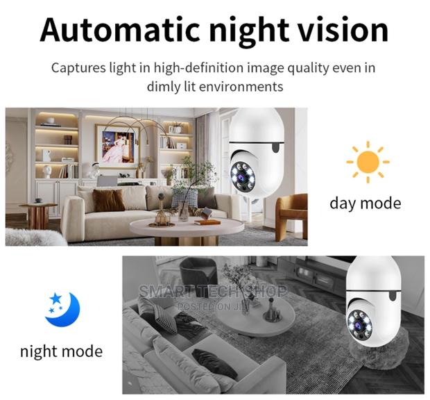 3MP Smart TUYA Wi-Fi PTZ Home Security Bulb Camera With Mic · Photo 8