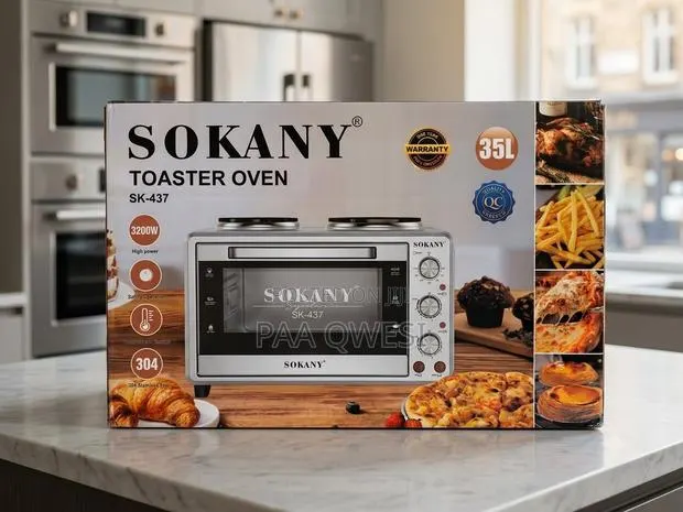 SOKANY SK-437 35L Electric Toaster Oven With Double Burner · Photo 1