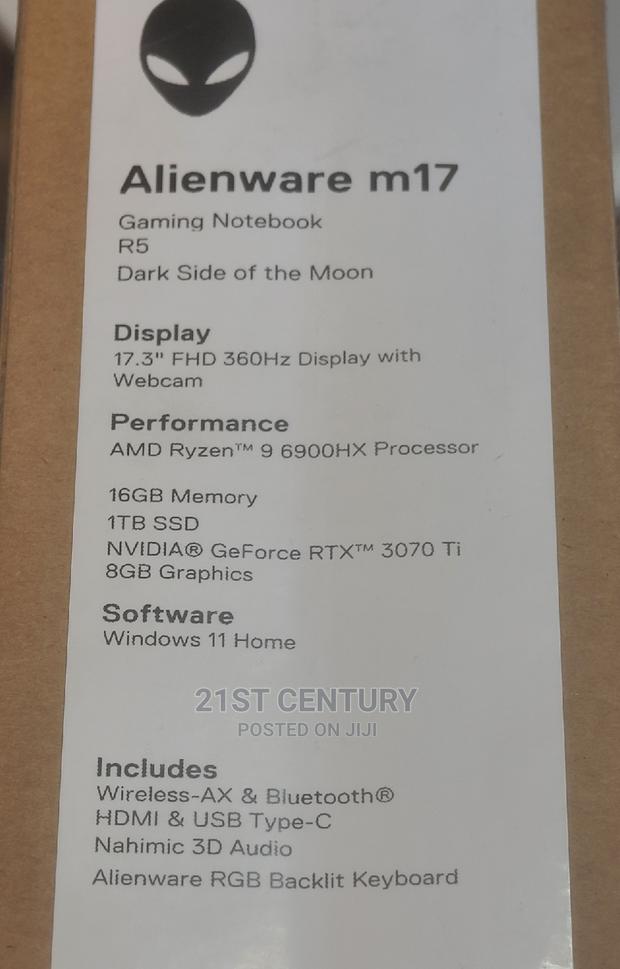 New Laptop Dell Alienware M17 R5 16GB Intel Core I7 SSD 1T · Photo 2