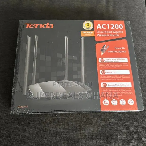 Tenda Ac10 Ac1200 Dual Band Gigabit Wifi Router, New Sealed · Photo 1