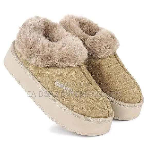 Fashion Kids Winter Snow Boots Faux Fur Collar With Fleece Lining Shoe · Photo 3