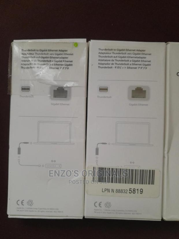 Apple Thunderbolt To Rj45 Lan Ethernet Internet Cable Oem · Photo 2