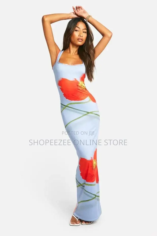 Super Soft Square Neck Floral Maxi Dress · Photo 1