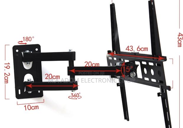Single Arm Adjustable Wall Mount 32”-55” · Photo 1