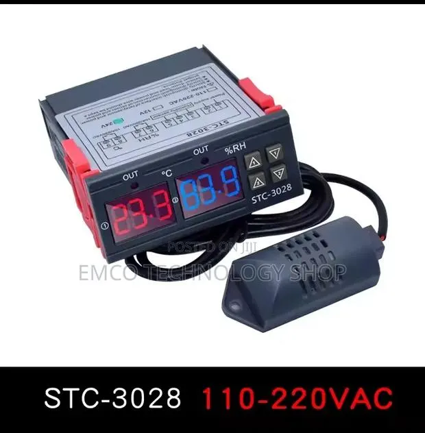 220v STC-3028 Digital Temperature and Humidity Thermostat Dual Display · Photo 1
