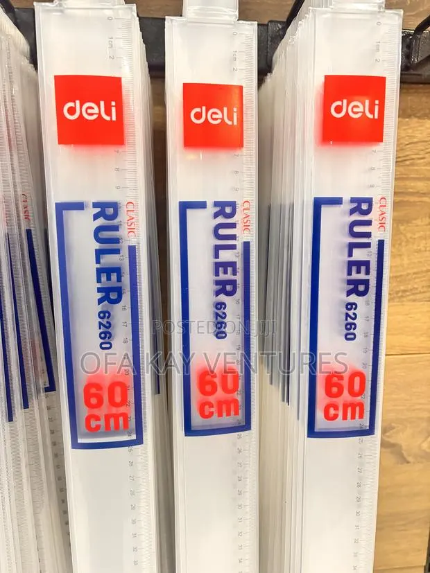Deli 60cm Ruler for Measuring and Line Drawing · Photo 1