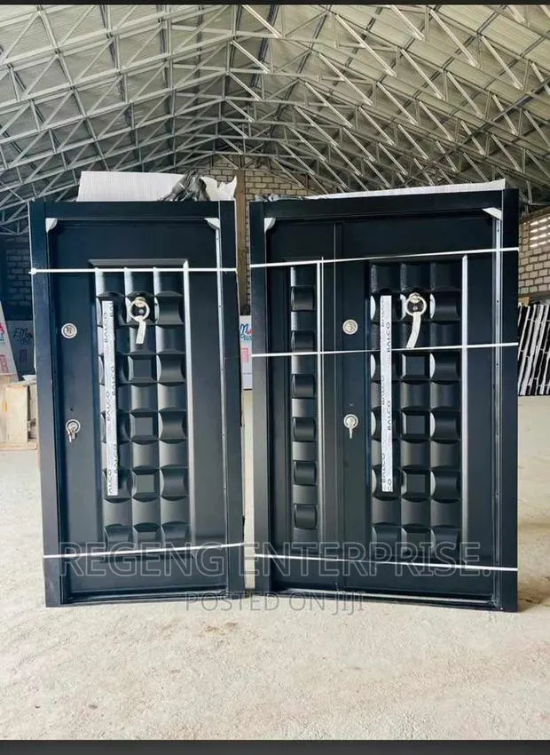 Black Solid Metal Security Door · Photo 1