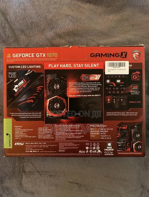MSI Gaming X Geforce GTX 1070 8GB GDDR5 Graphics Card · Photo 2
