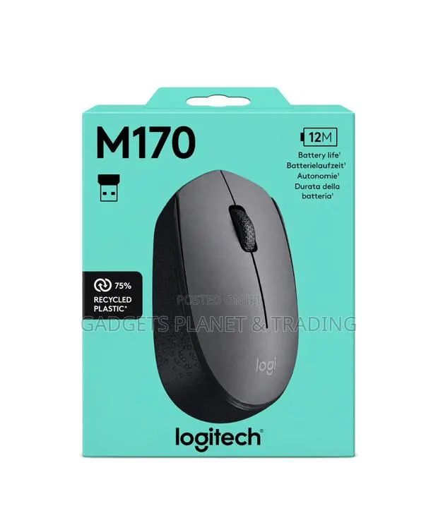 Logitech 2.4Ghz Wireless Optical Mouse With 12 Months Battery - M170 · Photo 1