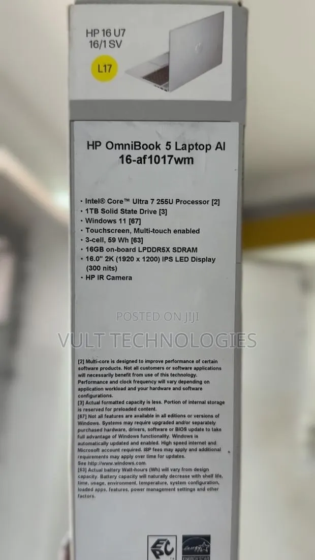 New Laptop HP OmniBook 5 16" 16GB Intel Core Ultra 7 SSD 1T · Photo 1