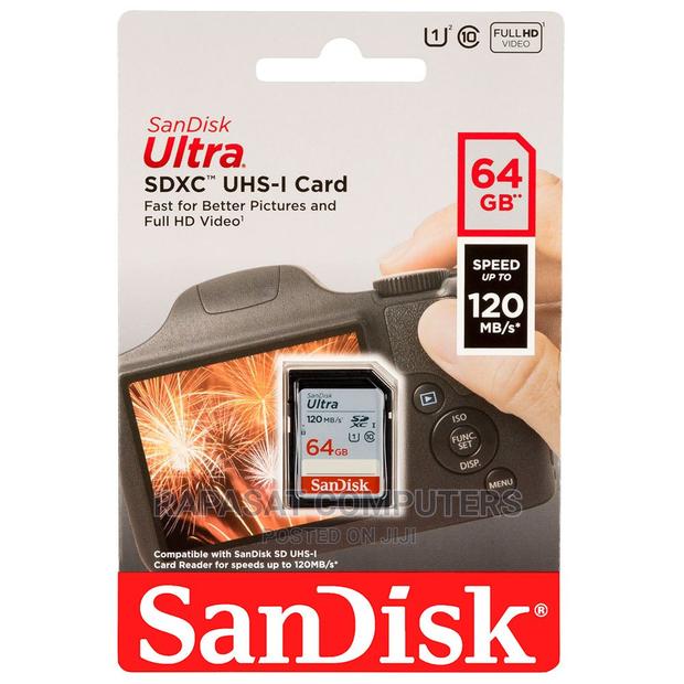 Sandisk Ultra Sdxc Uhs-i 64gb Memory Card For Digital Cams · Photo 1