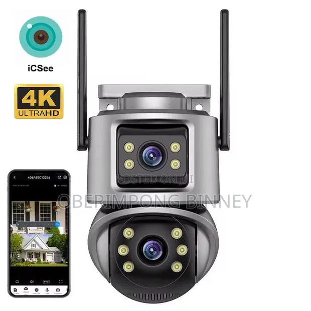Camera Wifi Camera 8mp Icsee Stand Alone Dual Lens · Photo 1