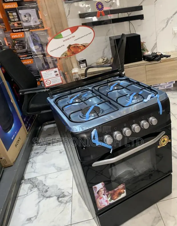 Check Out Black Ferre 60X60 4 Burner Gas Cooker, Auto Ignition · Photo 1