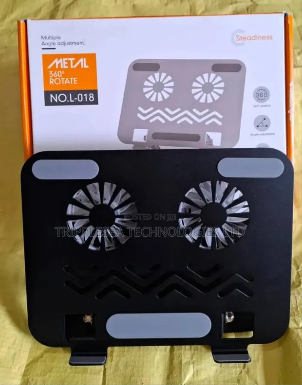 Rotation Laptop Stand Metal + Fan · Photo 1