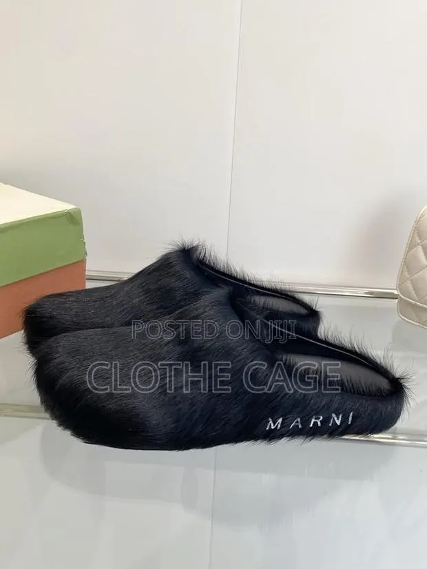Marni Fussbett Sabot Calf-Hair Mules · Photo 1