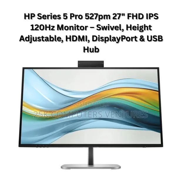 HP Series 5 Pro 527pm 27" FHD IPS 120Hz Monitor – Swivel, HDMI, DP · Photo 1