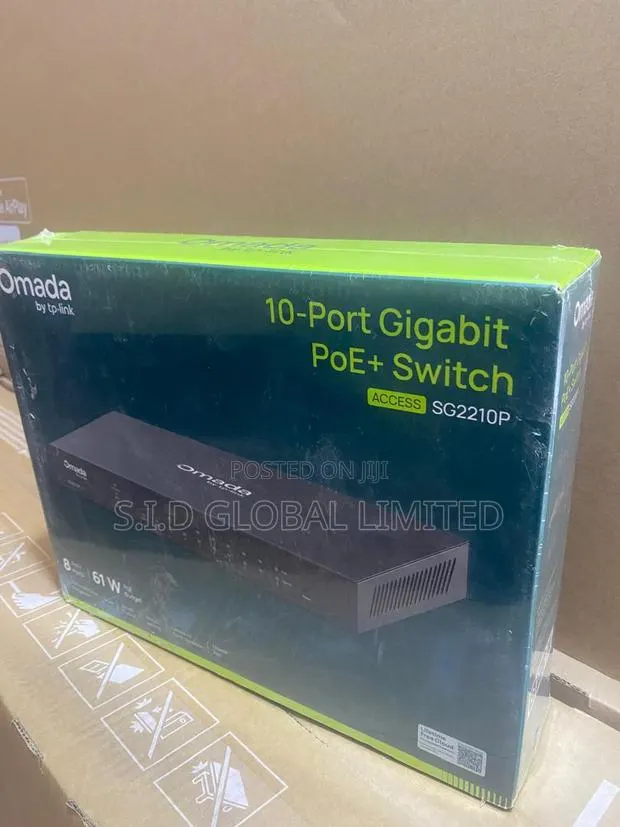 TP-Link Omada Sg2210p 10-Ports Gigabit Smart Poe +Switch -8xpoe +Ports · Photo 1