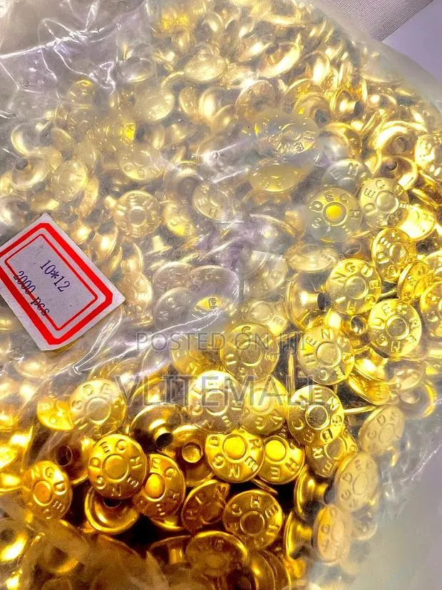 10*12 Double Cap Brass Rivet Gold Tone 1000pcs · Photo 1