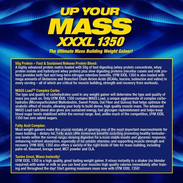 Mass Gainer | UP YOUR MASS Muscle Builder Weight Gainer 6lb · Photo 4