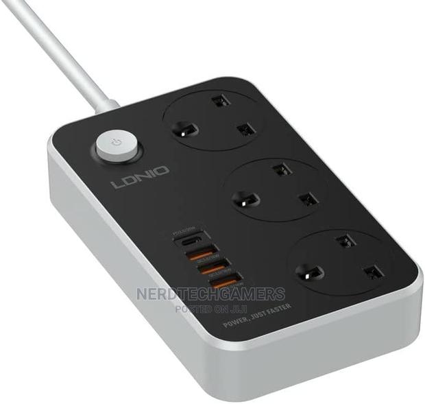 Ldnio SC3412-2 3 Socket, USB-C PD 20W And 3 Port QC3.0 · Photo 2